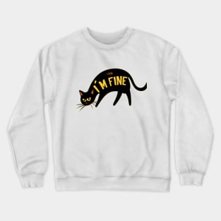 black cat Crewneck Sweatshirt